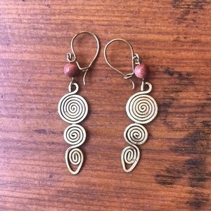 Brass wire earrings